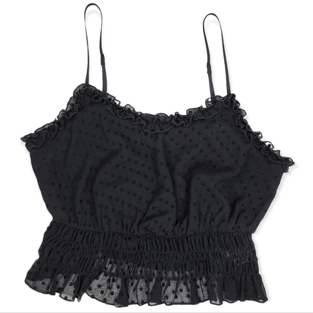 Q&A Black Lace Crop Tank Top